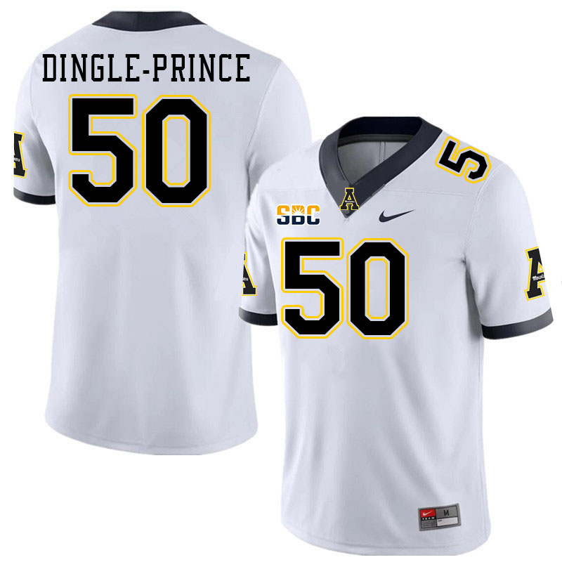 Men #50 DeAndre Dingle-Prince Appalachian State Mountaineers College Football Jerseys Stitched Sale- - Click Image to Close